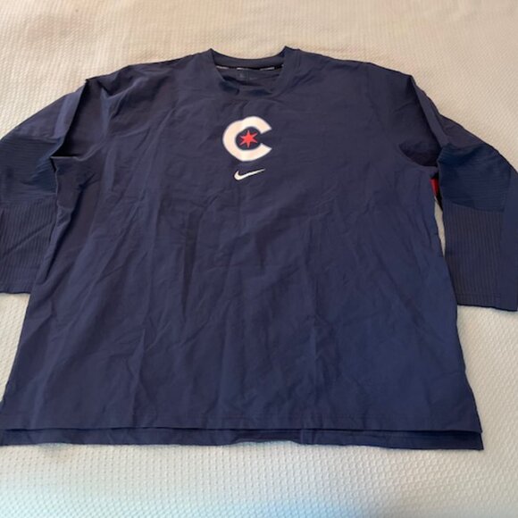 NWT Nike Chicago Cubs Mens Pullover XXL Dri Fit Athletic Baseball NEW Authentic - Picture 4 of 12